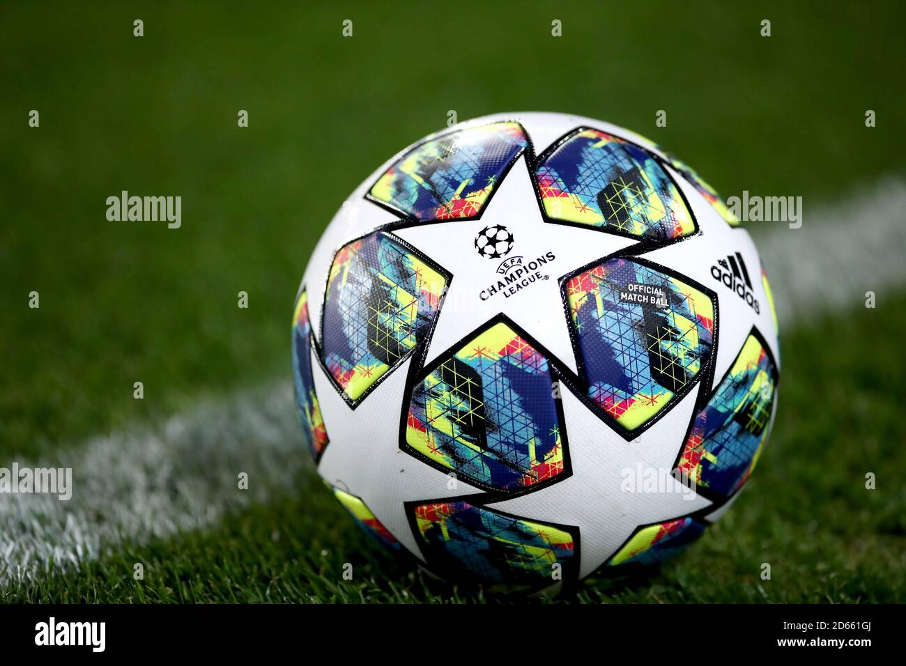 Detail view of an Adidas UEFA Champions League football Stock Photo - Alamy