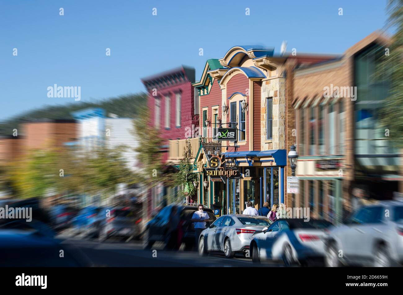 Tilt Shift, Breckenridge, Colorado Stock Photo