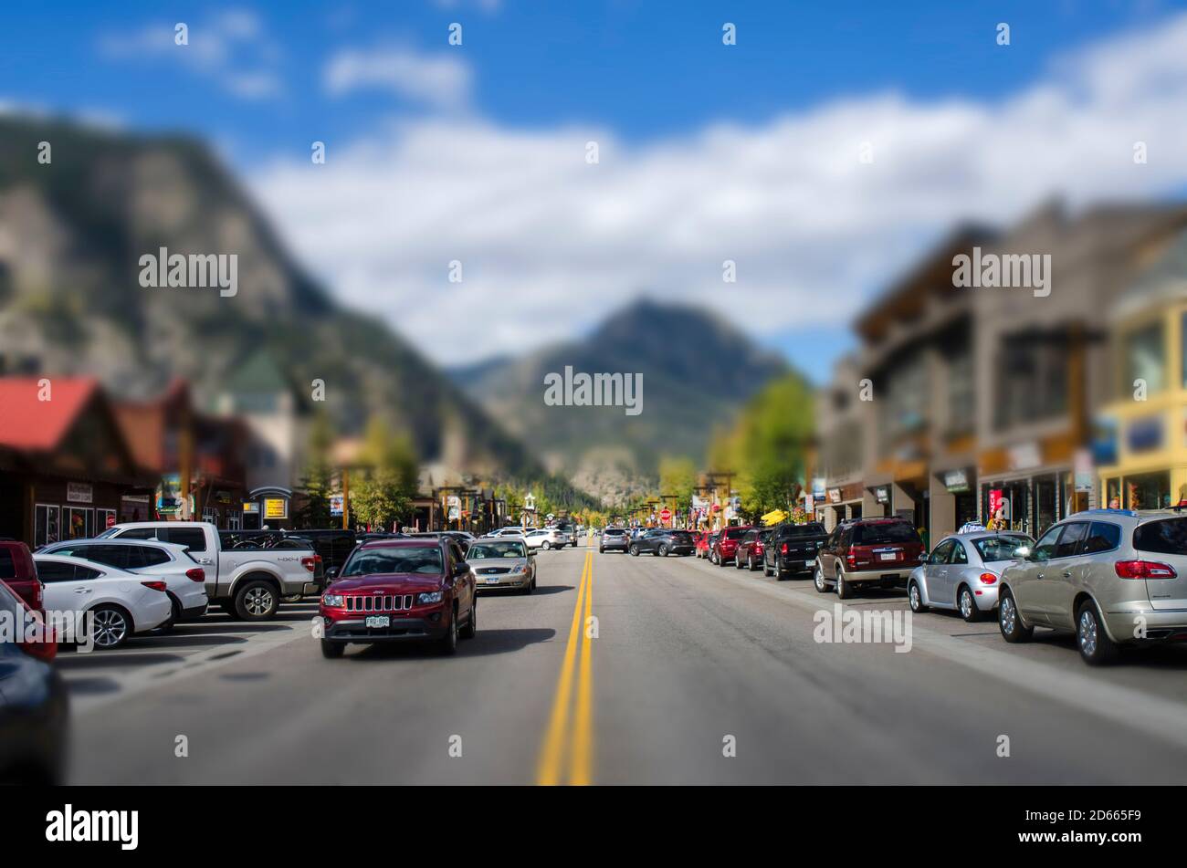 Tilt Shift, Frisco, Colorado Stock Photo