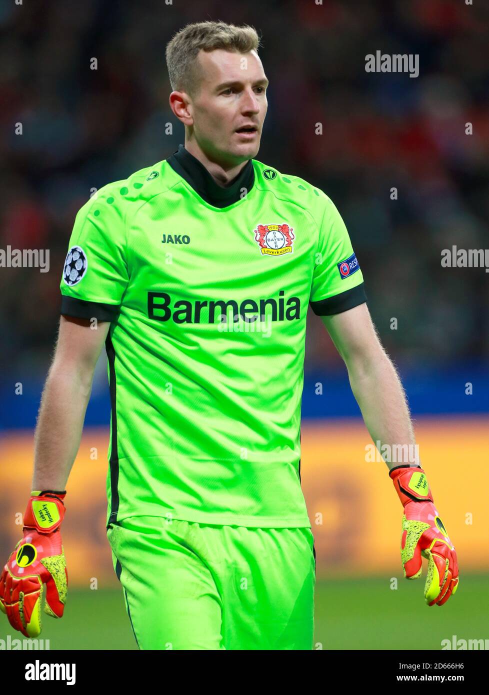 Bayer Leverkusen goalkeeper Lukas Hradecky Stock Photo Alamy