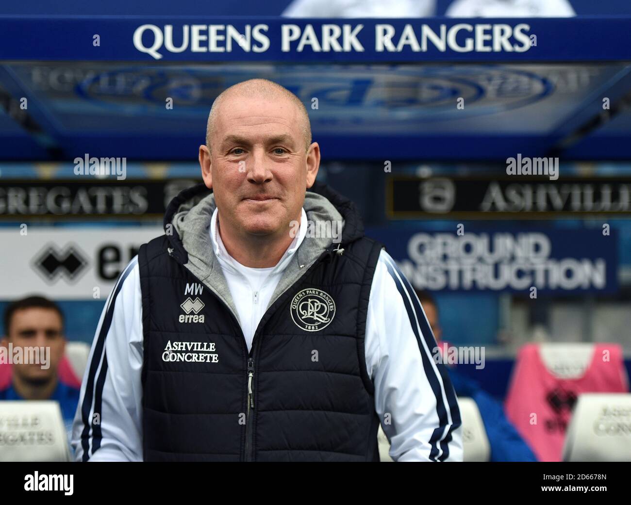 Queens Park Rangers manager Mark Warburton before the game Stock Photo ...