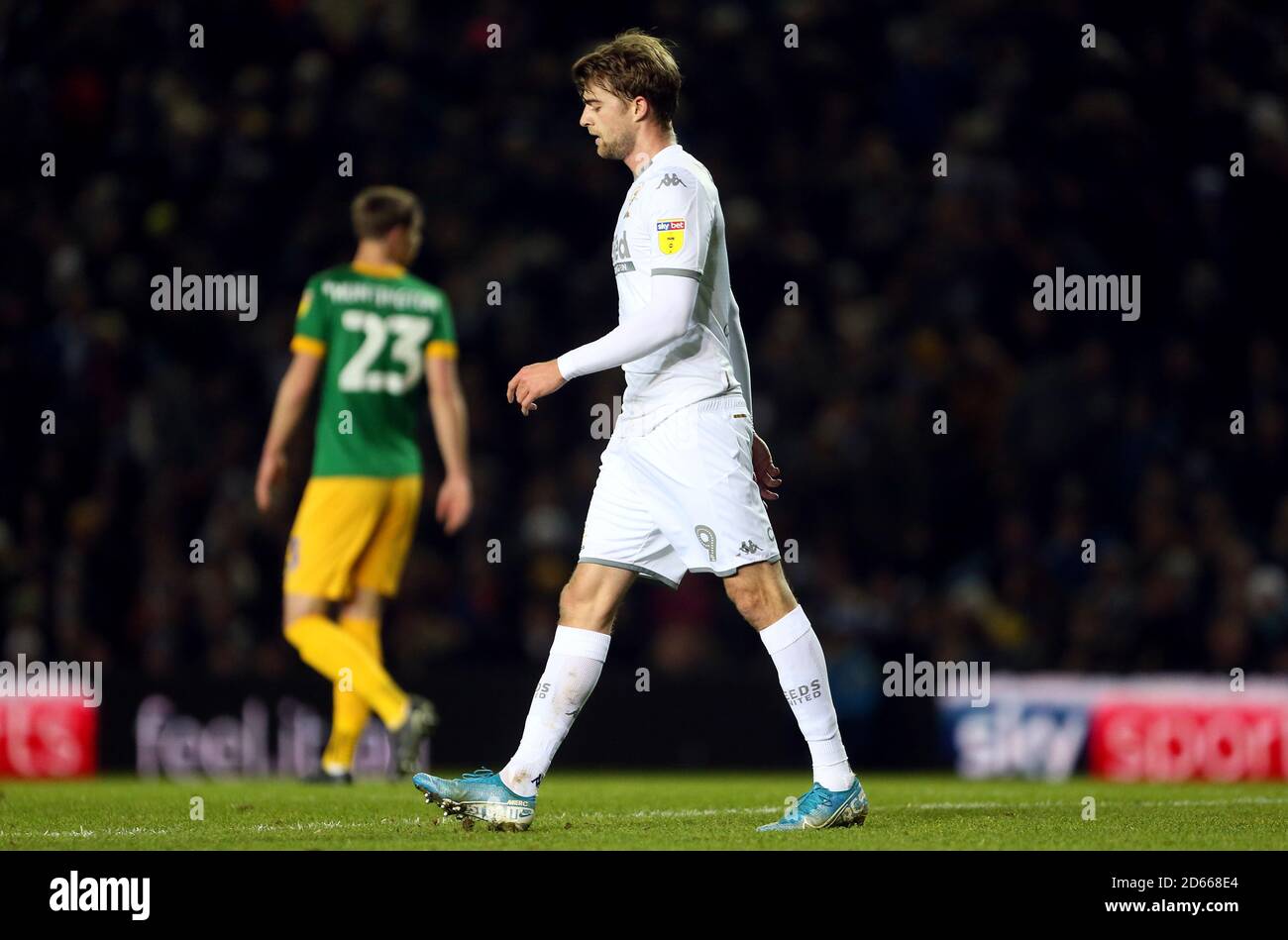 Leeds United's Patrick Bamford appears dejected during the match Stock Photo