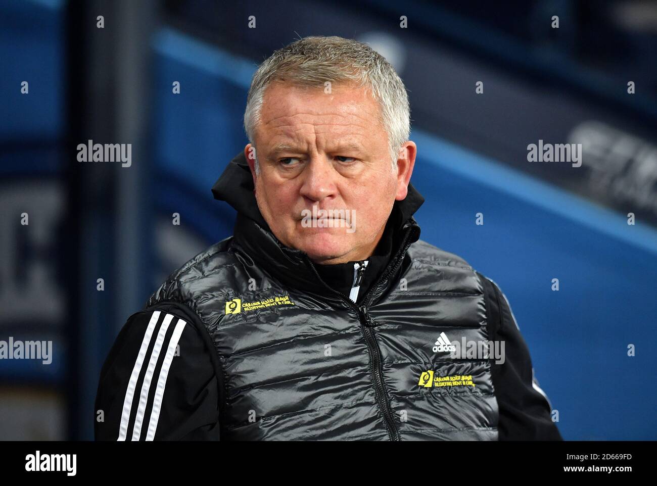 Sheffield United manager Chris Wilder before the game Stock Photo Alamy