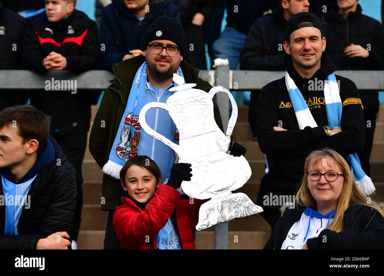 Coventry City's fans with FA Cup Stock Photo