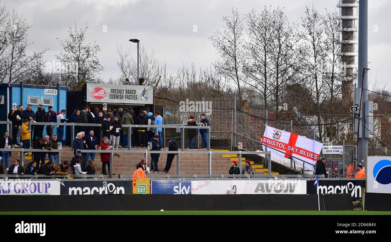 Coventry City fans in the stands  Stock Photo