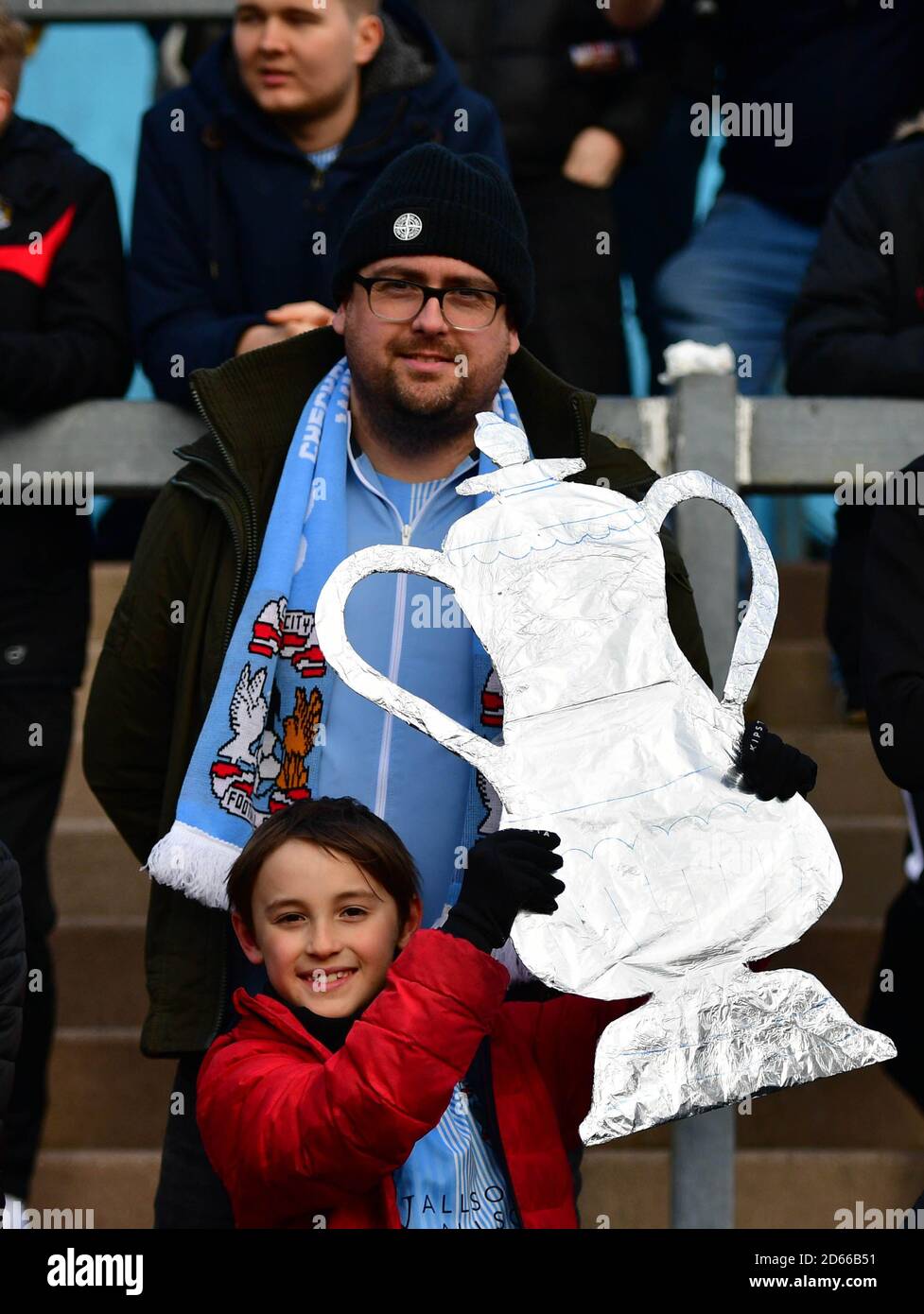 Coventry City's fans with FA Cup Stock Photo
