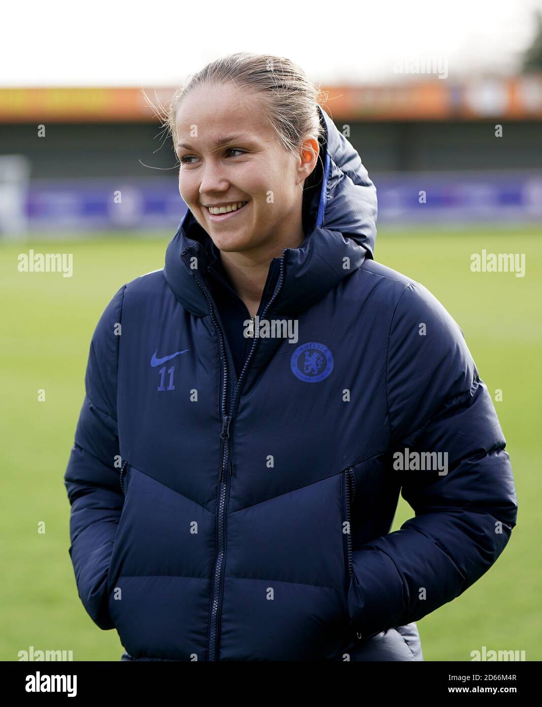 Chelsea's Guro Reiten before the match at Kingsmeadow Stock Photo Alamy
