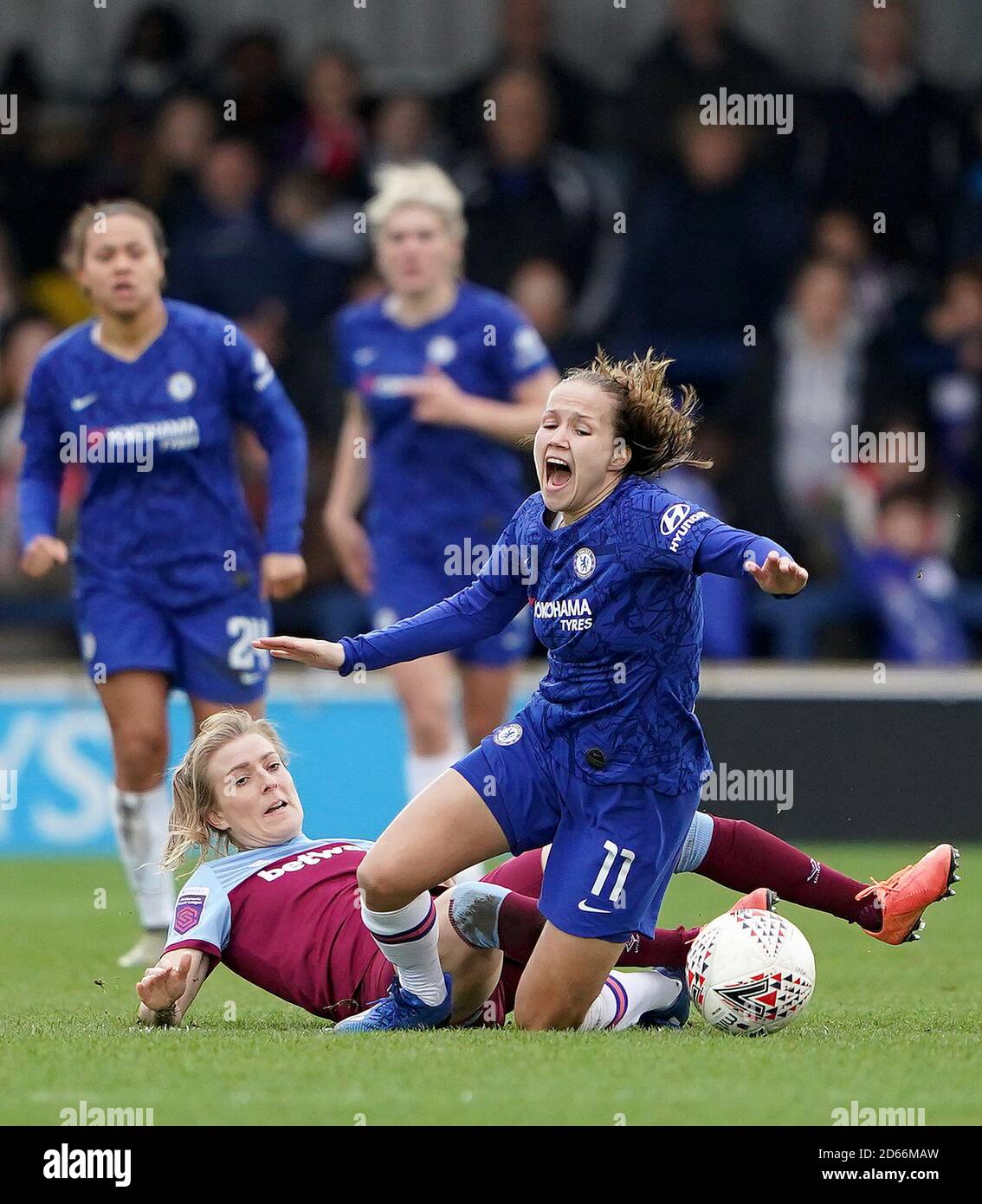 Chelsea's Guro Reiten is fouled Stock Photo Alamy