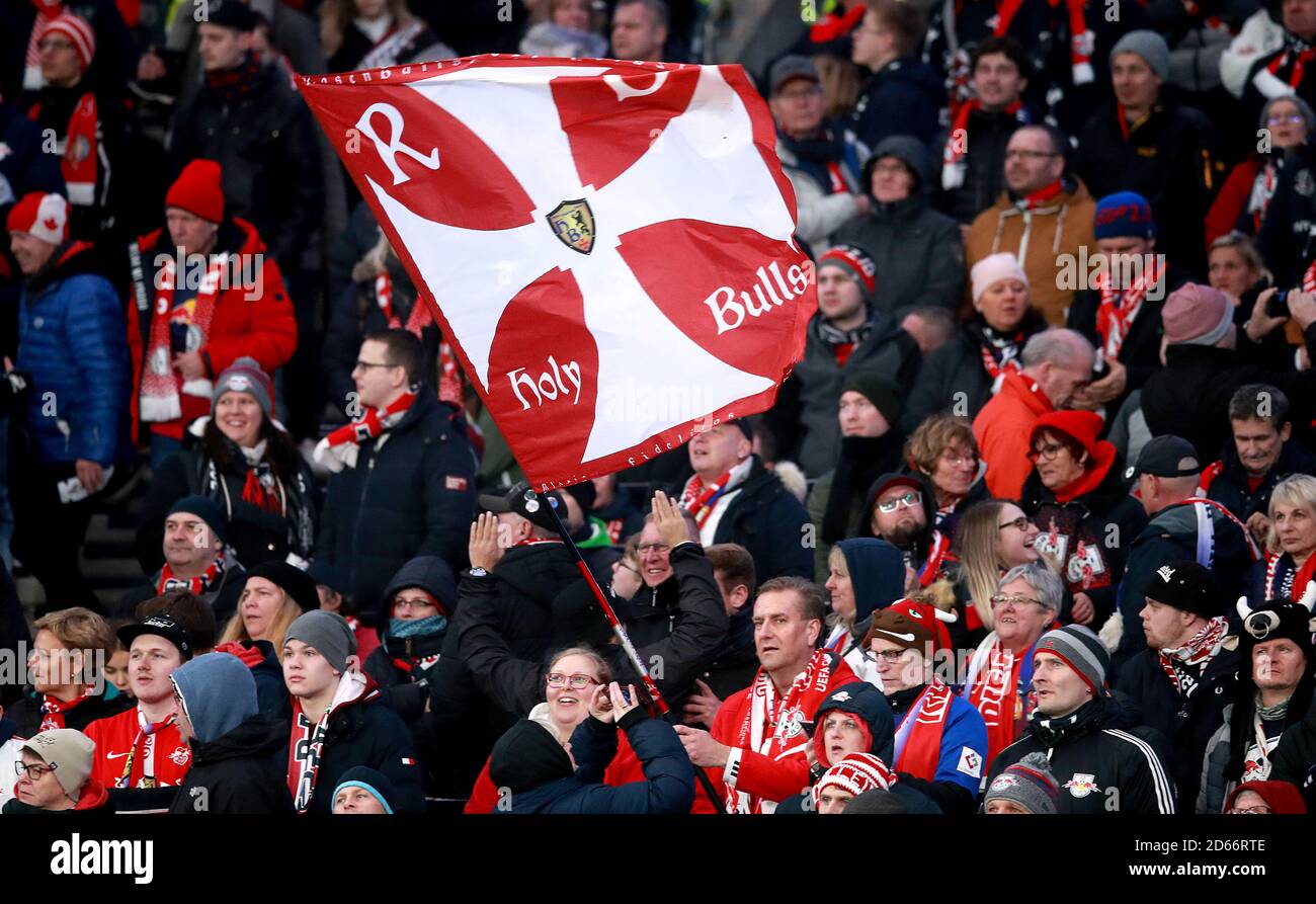 RB Leipzig fans show support for their team in the stands Stock Photo -  Alamy