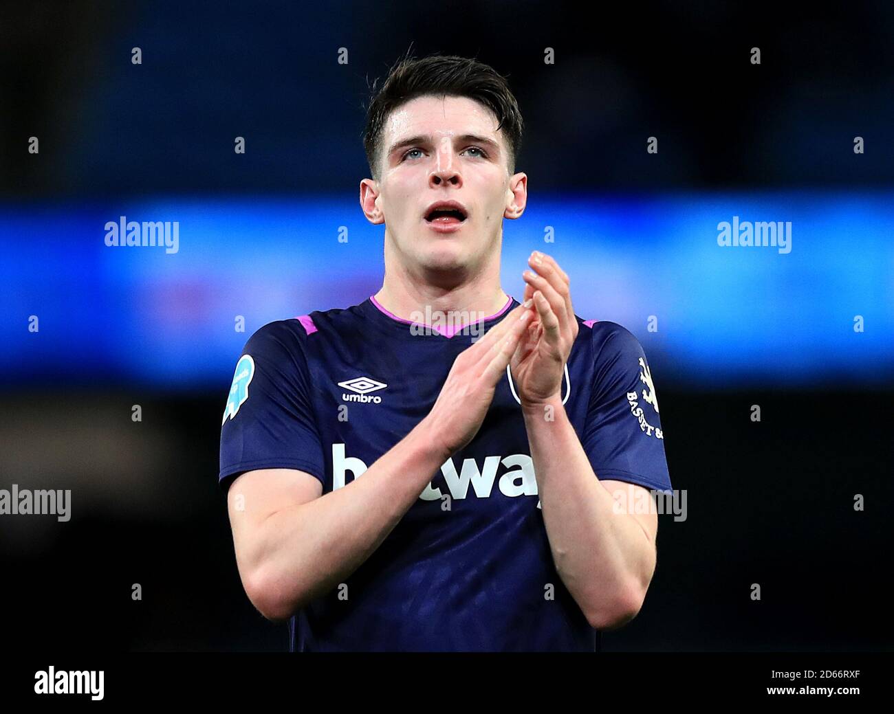 West Ham United's Declan Rice acknowledges the fans after the final ...