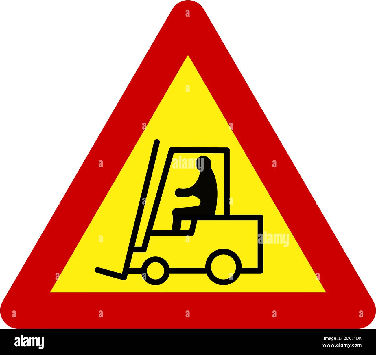 Warning sign with forklift symbol Stock Photo Alamy