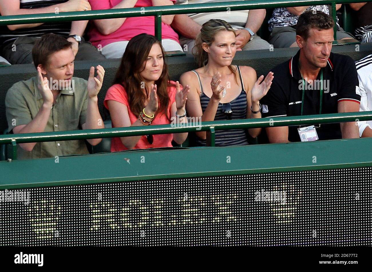 Germany's Tommy Haas is watched by his girlfriend Sara Foster from the  stands Stock Photo - Alamy