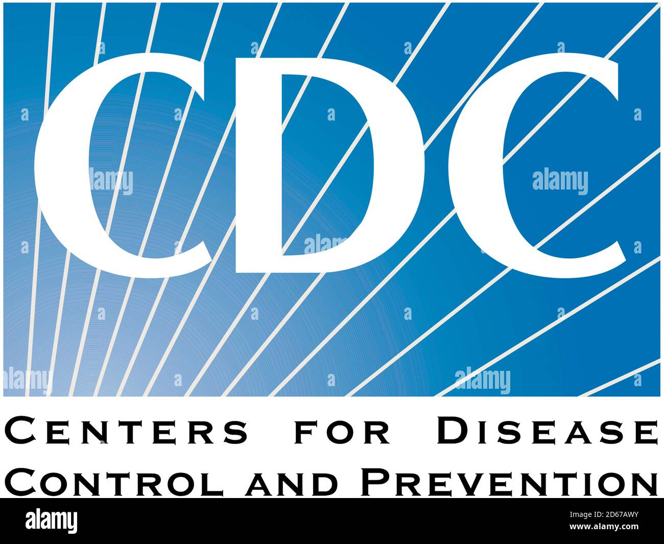 Logo of the Centers for Disease Control and Prevention CDC of the USA with seat in Druid Hills in the Federal State Georgia. - United States. Stock Photo