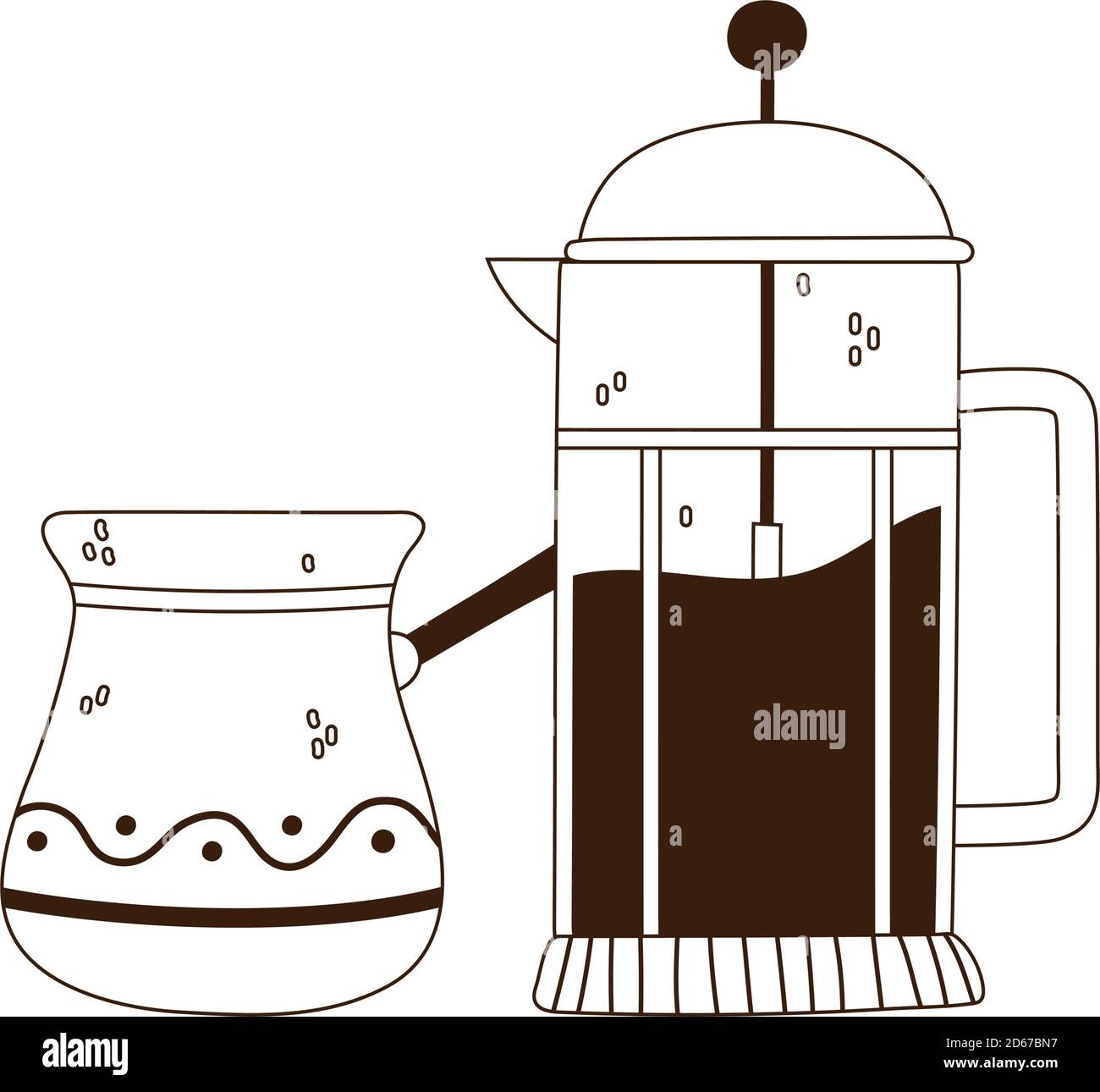coffee brewing methods, alternative of different way, french press and