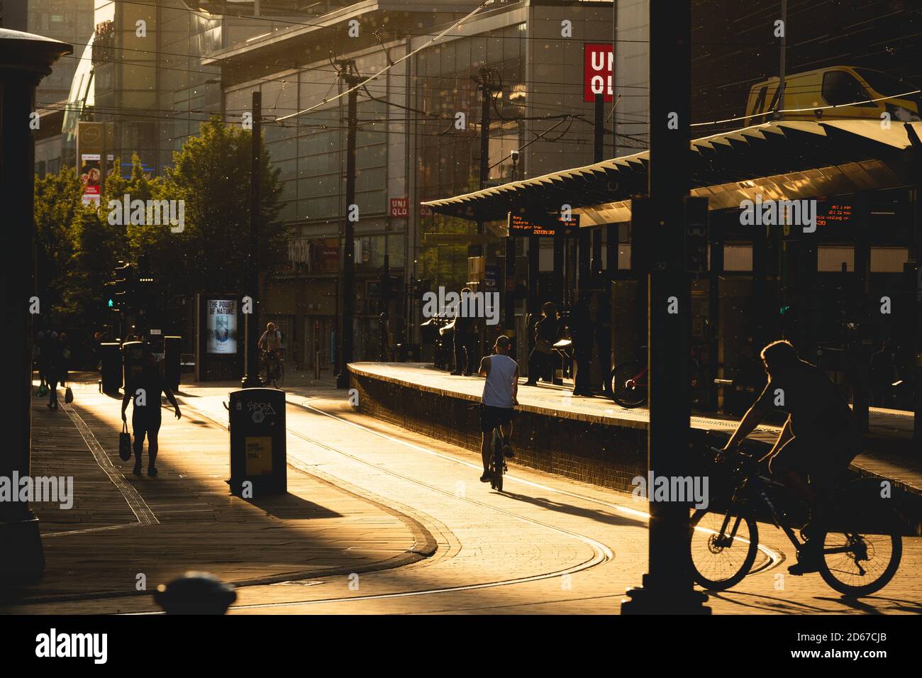 Manchester city centre in lockdown during the Coronavirus pandemic 2020 Stock Photo