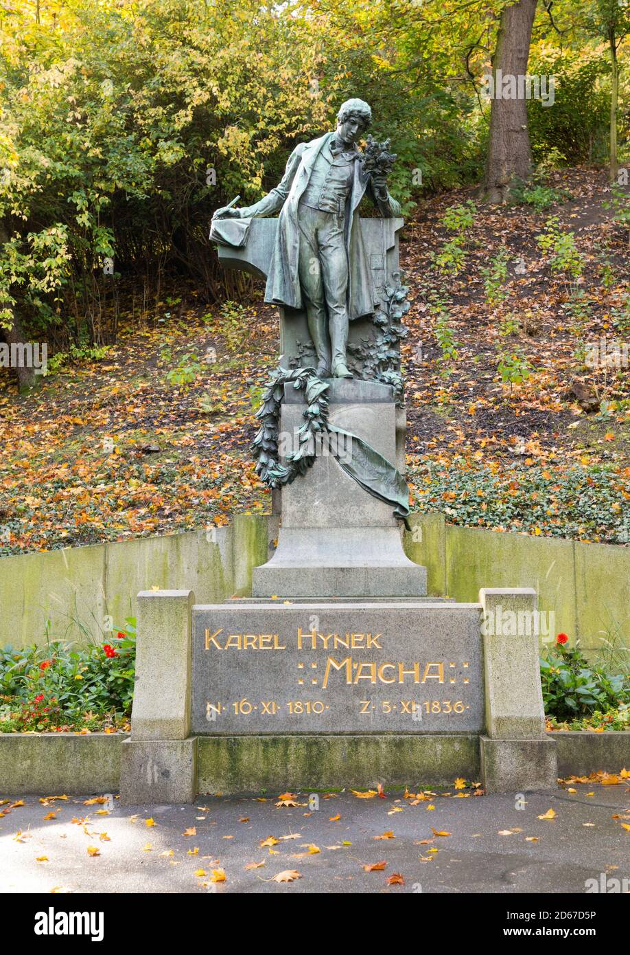 Karel Hynek Mácha statue in Prague Stock Photo