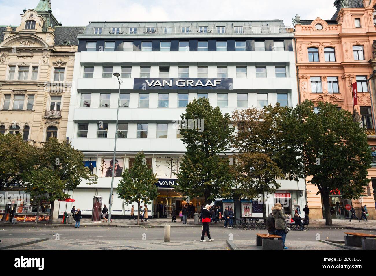 Van Graaf clothing store in Prague Stock Photo - Alamy