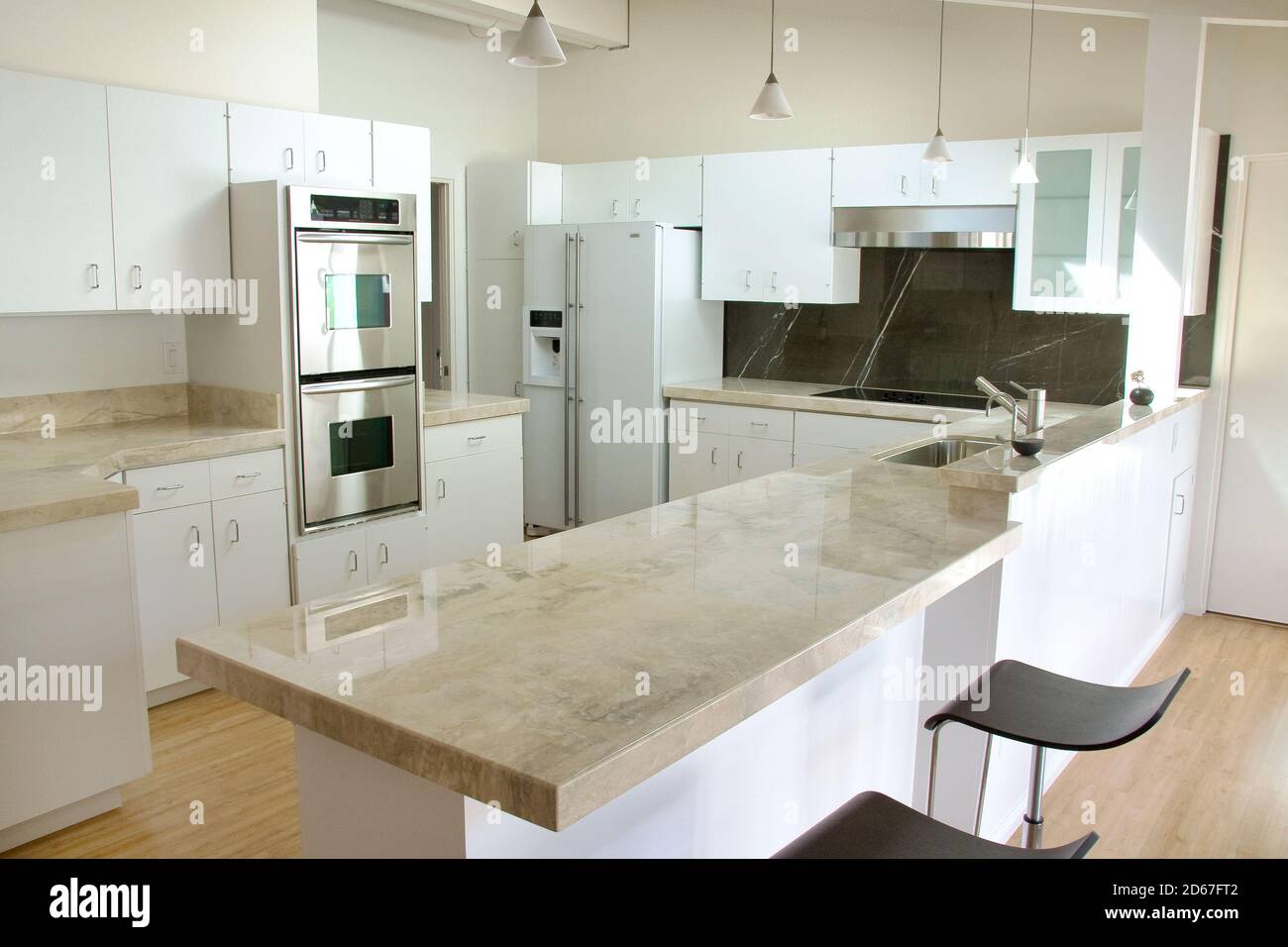 View of contemporary kitchen Stock Photo