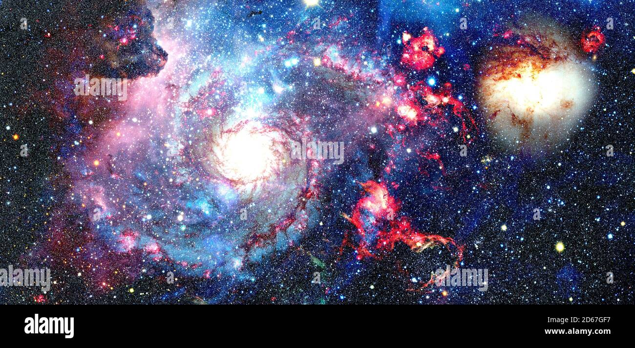 Spiral galaxy. Deep cosmos. Outer space. Elements of this image 