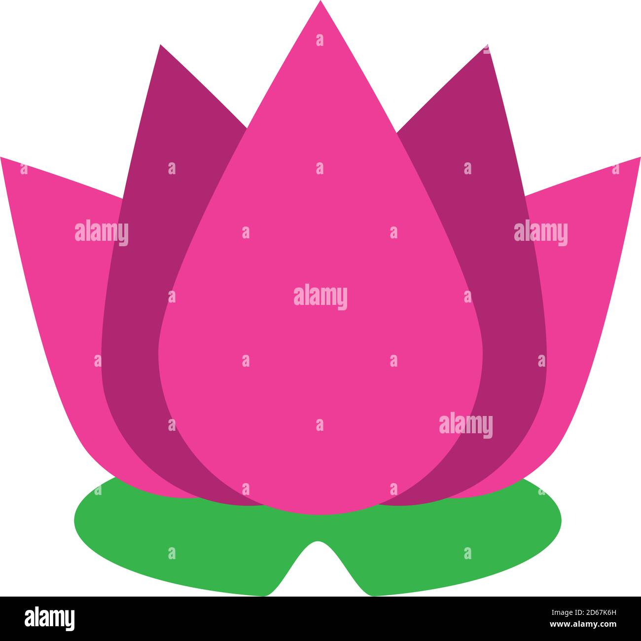 lotus flower icon over white background, flat style, vector ...