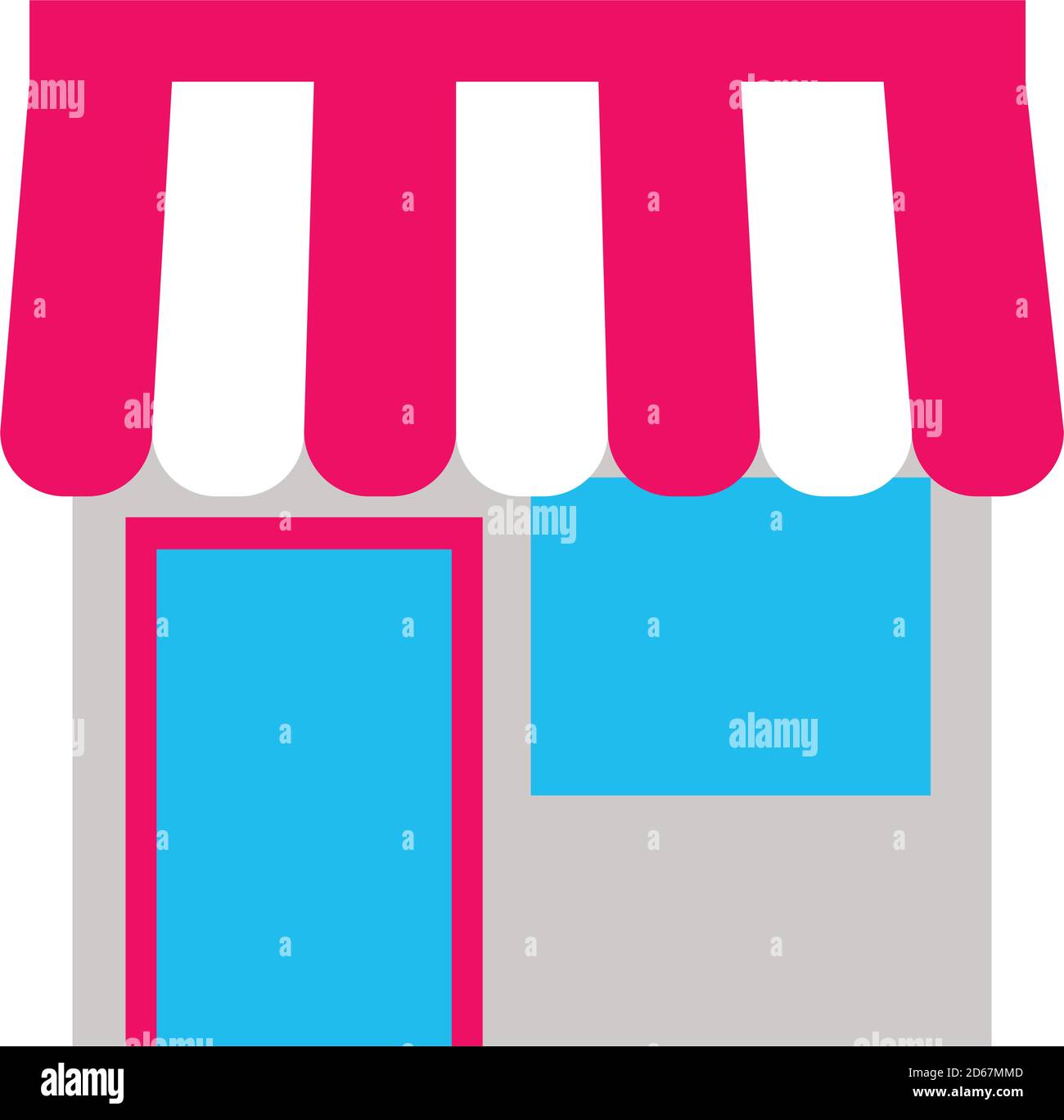 store building icon over white background, flat style, vector ...