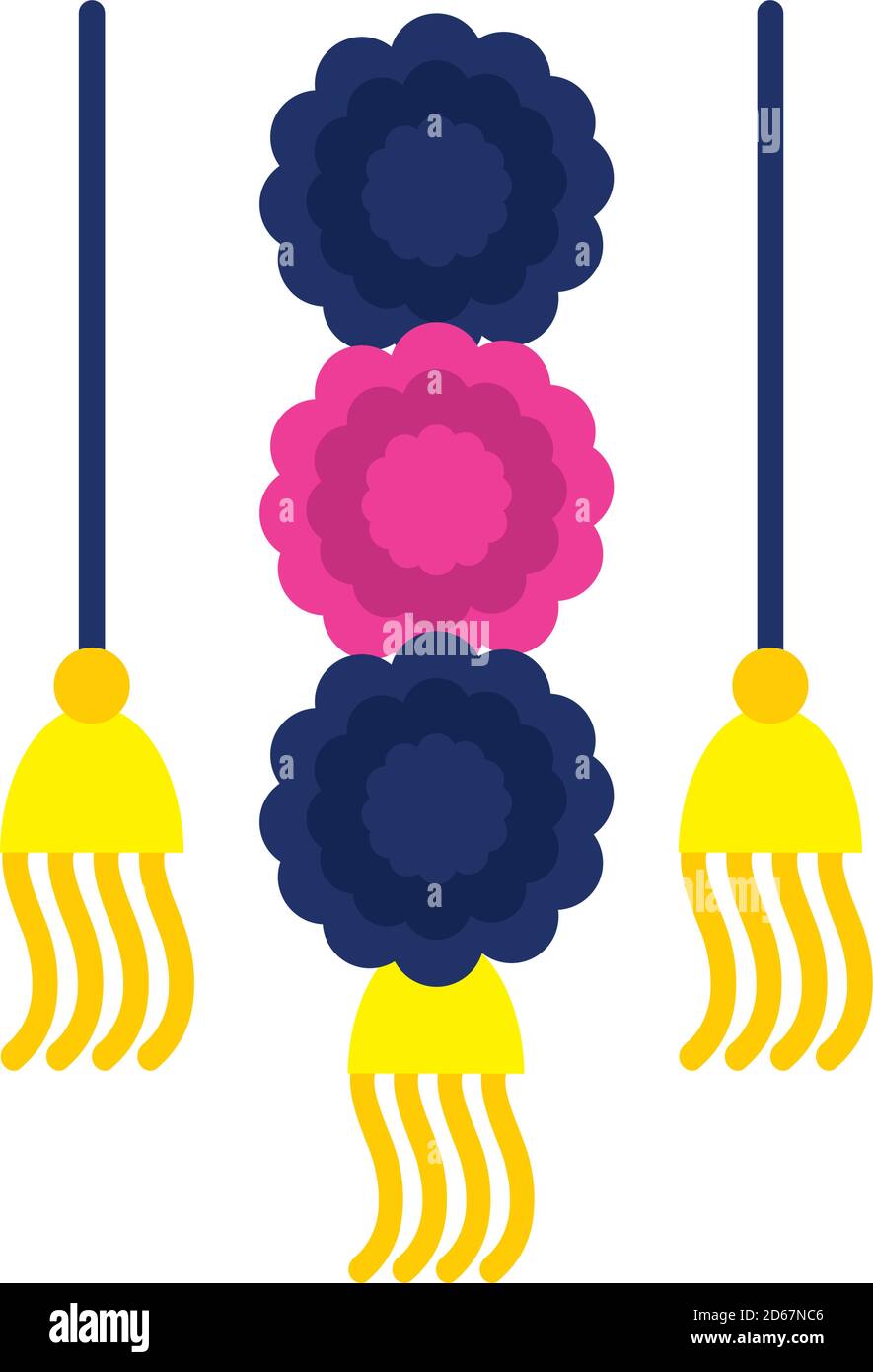 diwali bandhanwar icon over white background, flat style, vector ...