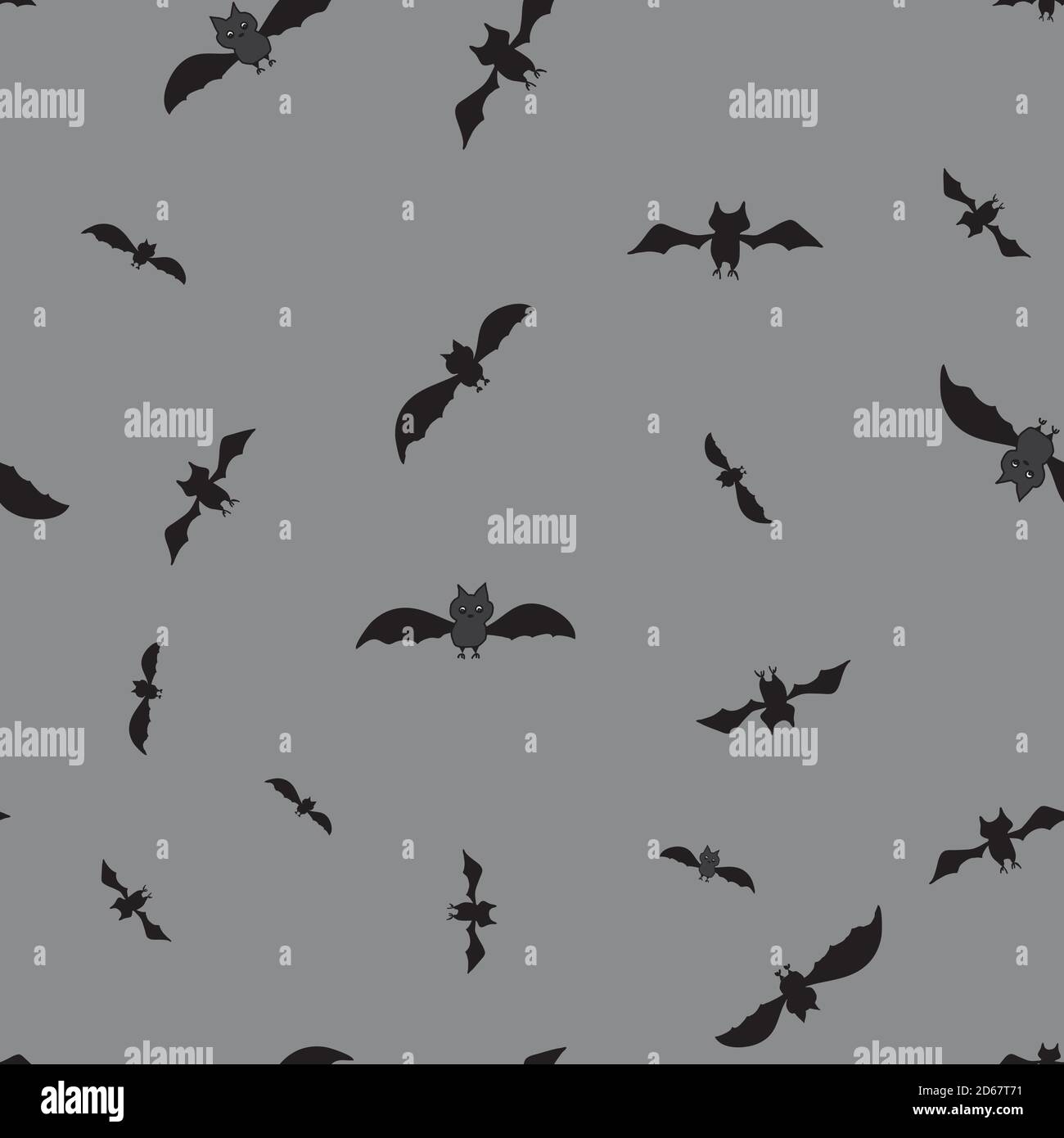 Bats in flight seamless repeat vector swarm of bats silhouetted against