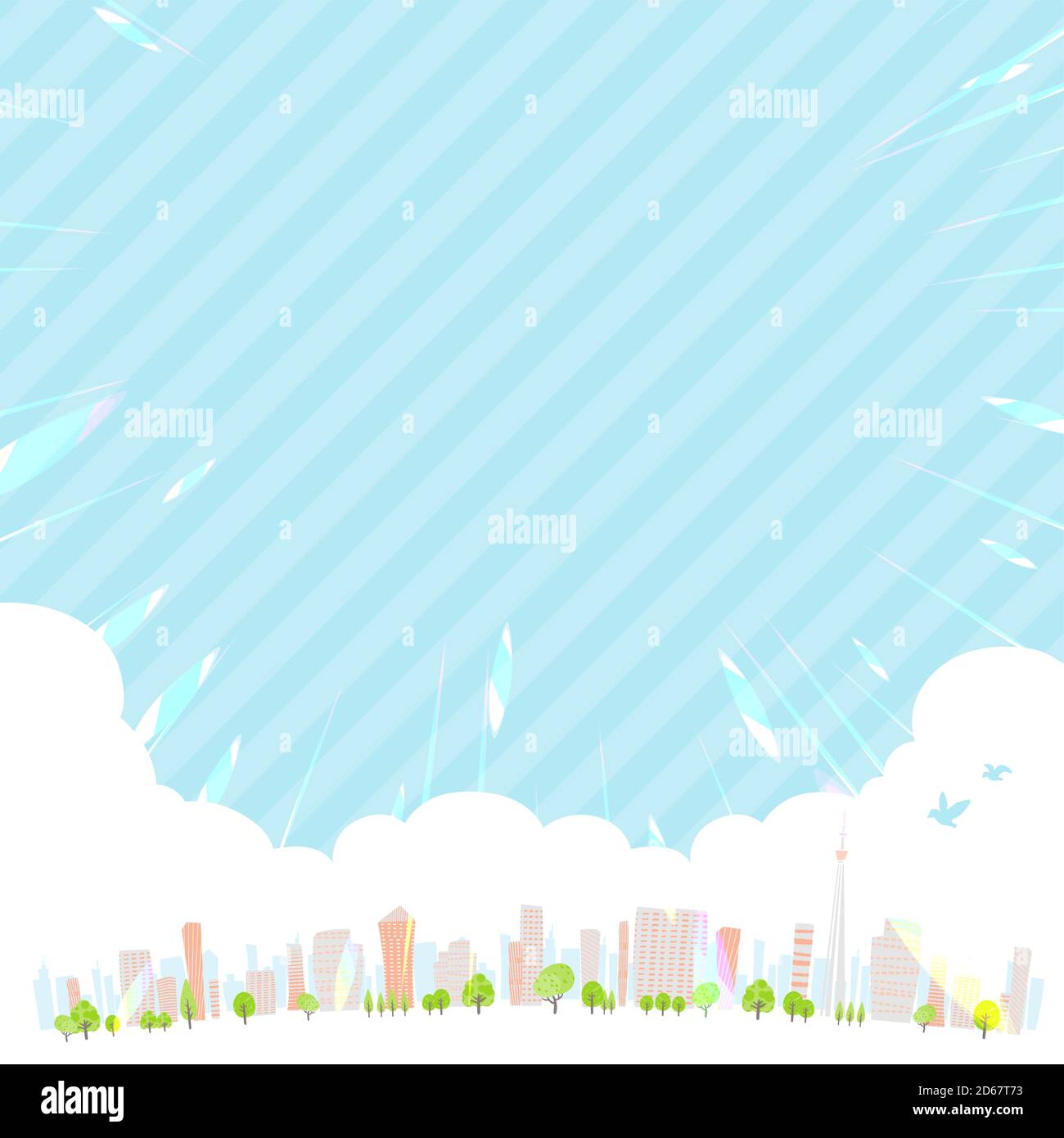 Spring city square Stock Vector Images - Alamy