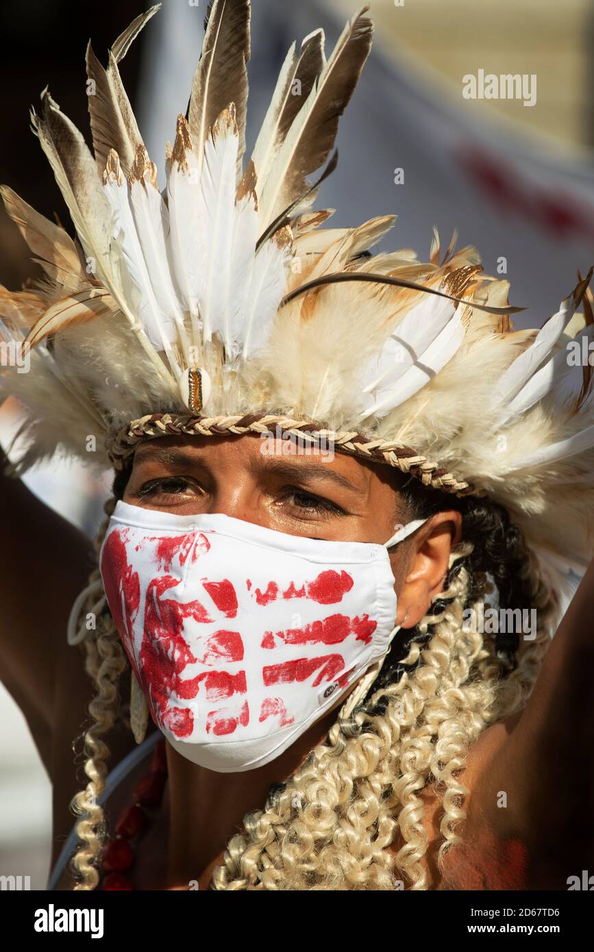 Indigenous Peoples Day, Boston, Massachusetts, USA, 10/10/2020. Stock Photo