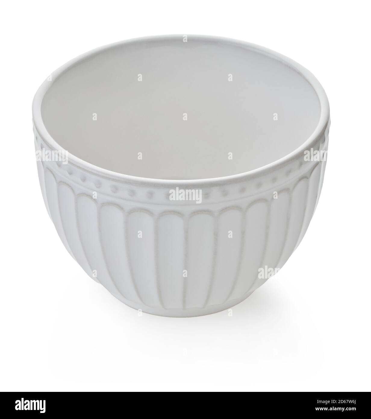 empty kitchen plates with clipping path on a white isolated background Stock Photo
