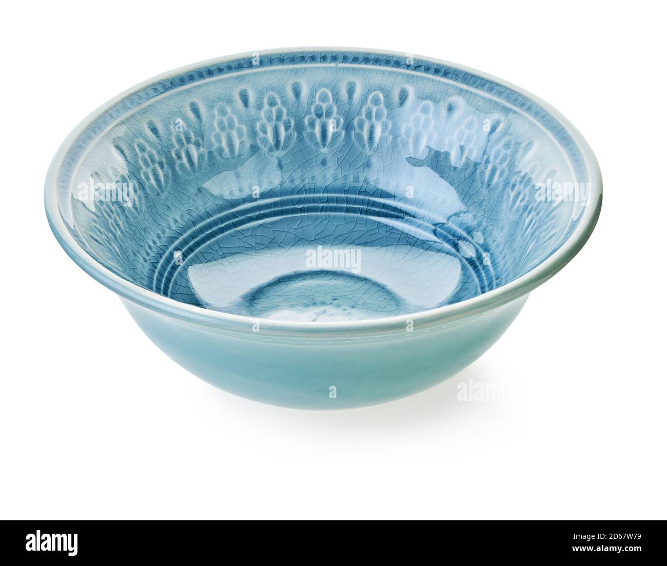 empty kitchen plates with clipping path on a white isolated background Stock Photo