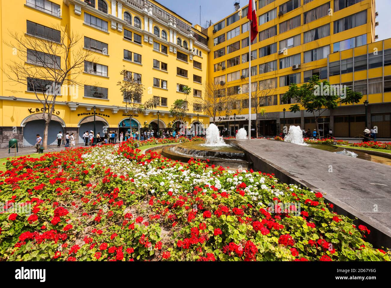 Building of Plaza Peru, near Plaza Mayor( Plaza de Armas, 'Plaza de Armas de Lima'), Lima, Peru,South America Stock Photo