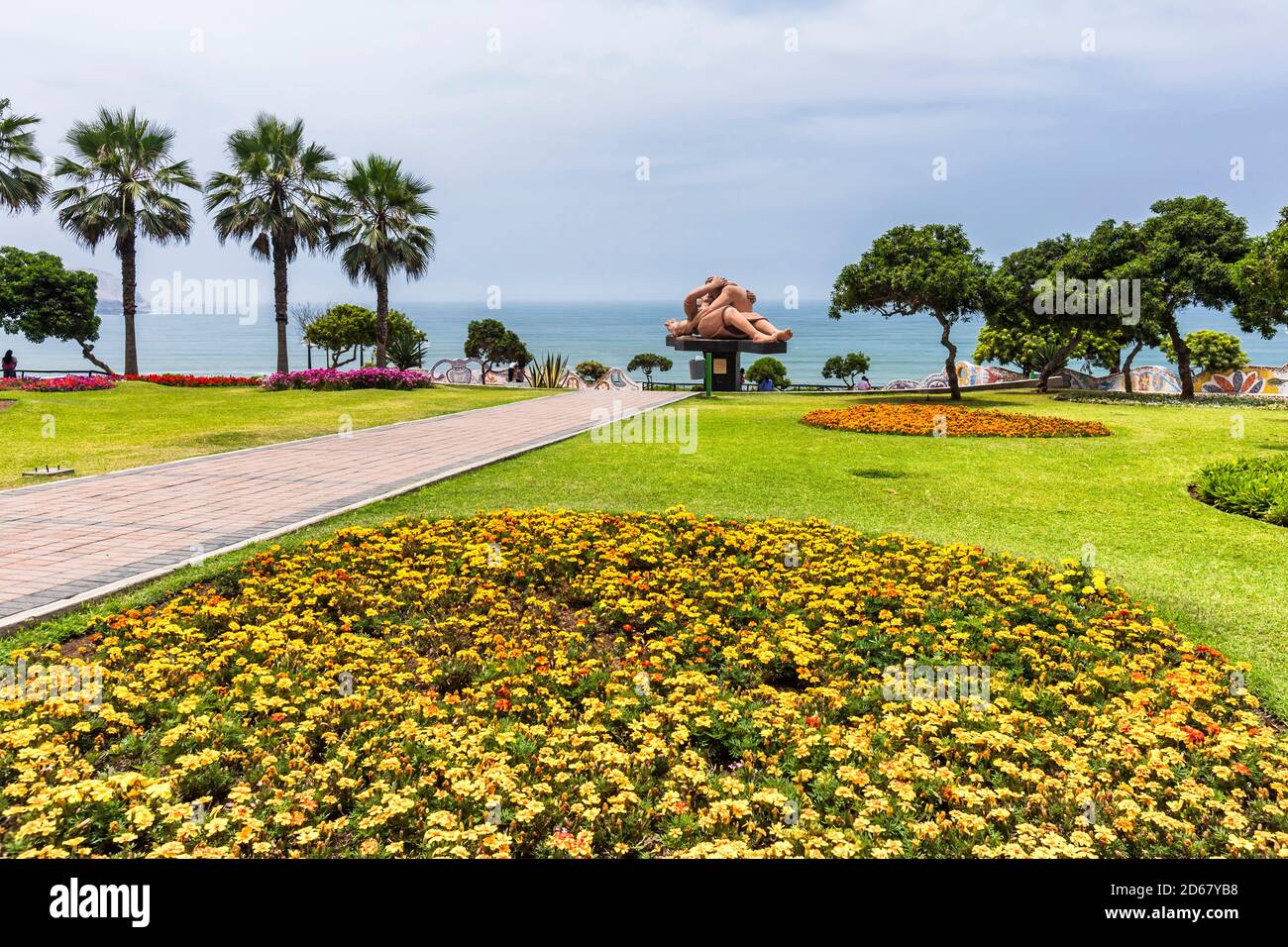 Park of Love, Parque del Amor, and Atrantic ocean, Miraflores, Lima, Peru,South America Stock Photo