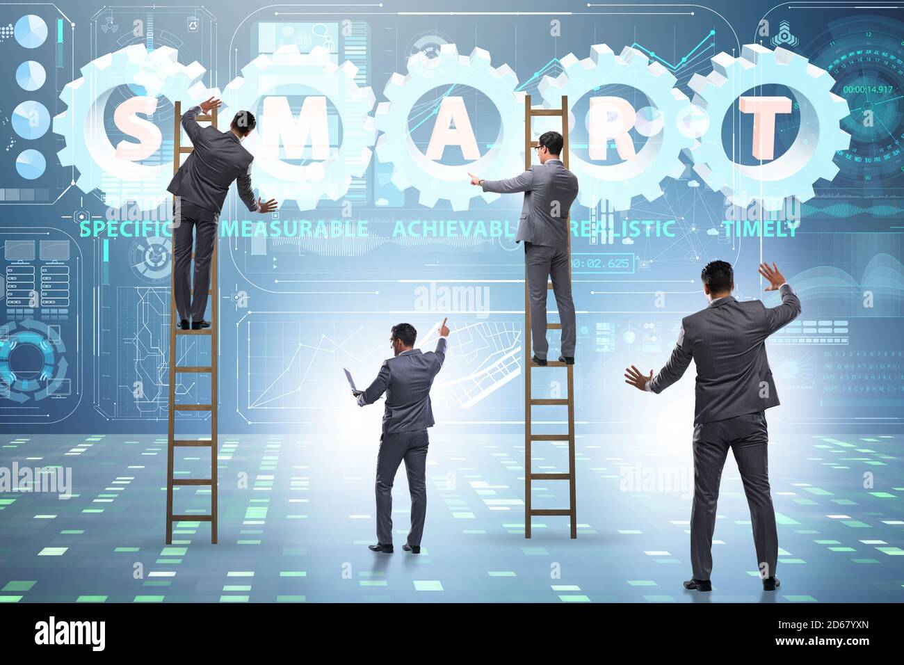 Concept of SMART objectives in the performance management Stock Photo ...