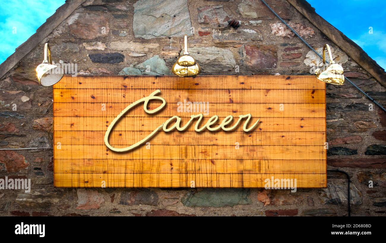 Street Sign the Direction Way to Career Stock Photo - Alamy