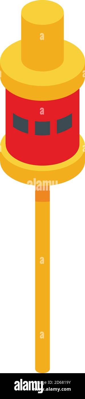 Diode capacitor icon, isometric style Stock Vector