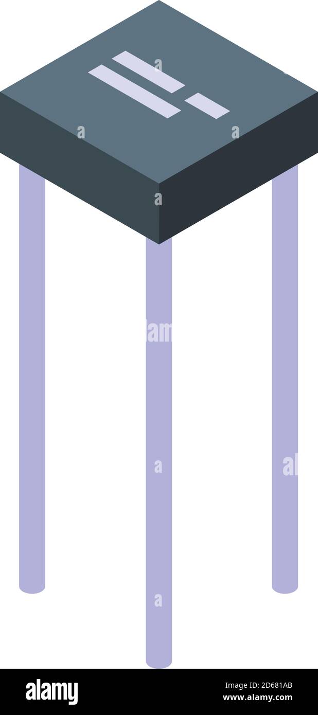 Diode icon, isometric style Stock Vector