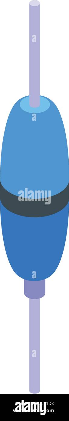 Diode alarm icon, isometric style Stock Vector