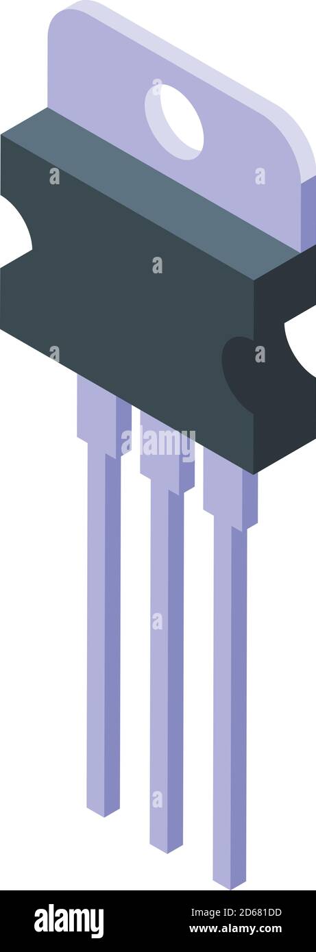 Diode controller icon, isometric style Stock Vector