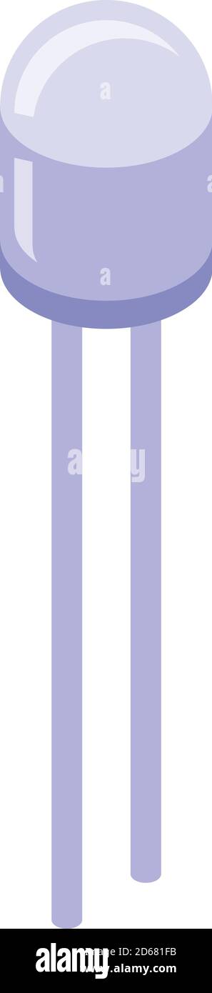Diode bright icon, isometric style Stock Vector