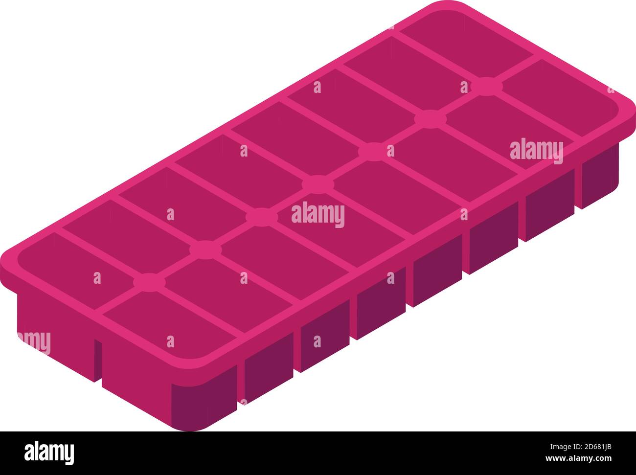 Rubber ice cube tray icon, isometric style Stock Vector