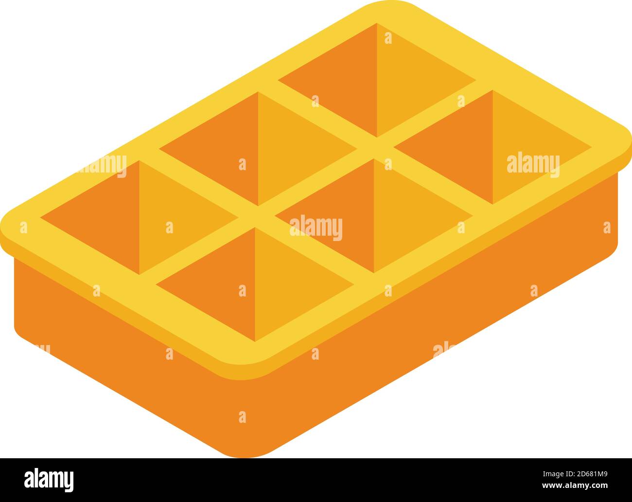 Cool ice cube tray icon, isometric style Stock Vector