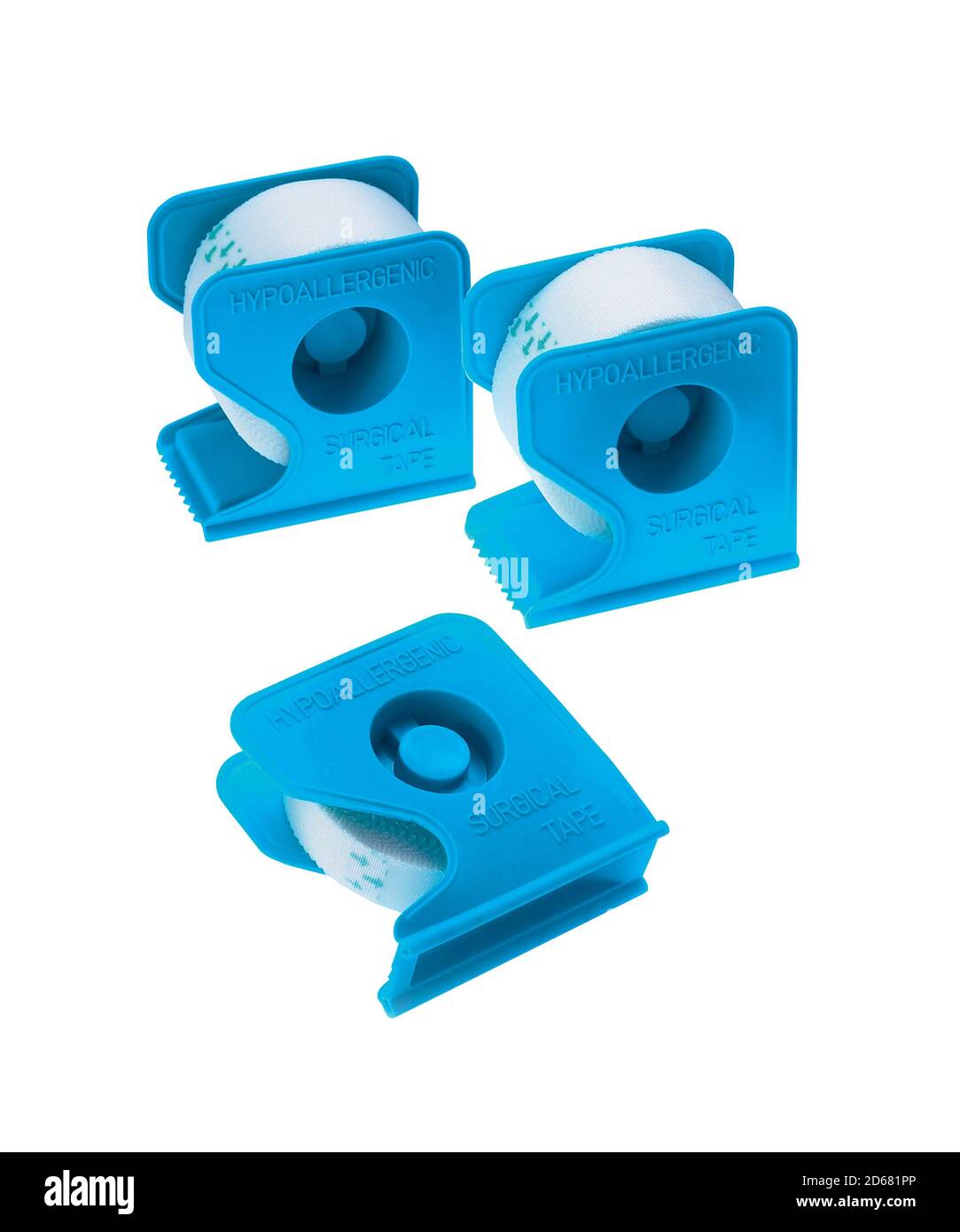 Hypoallergenic surgical tape with dispenser for medical use Stock Photo