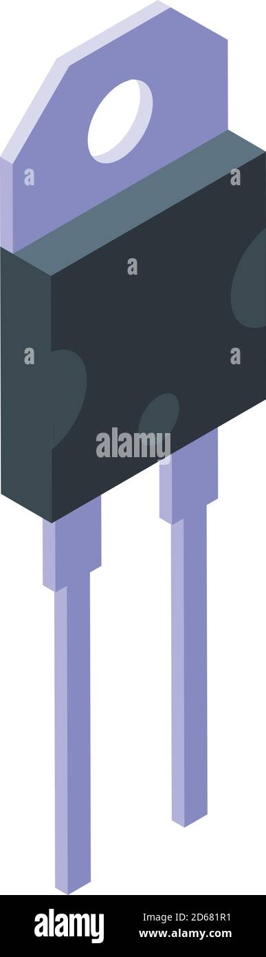Diode economy icon, isometric style Stock Vector