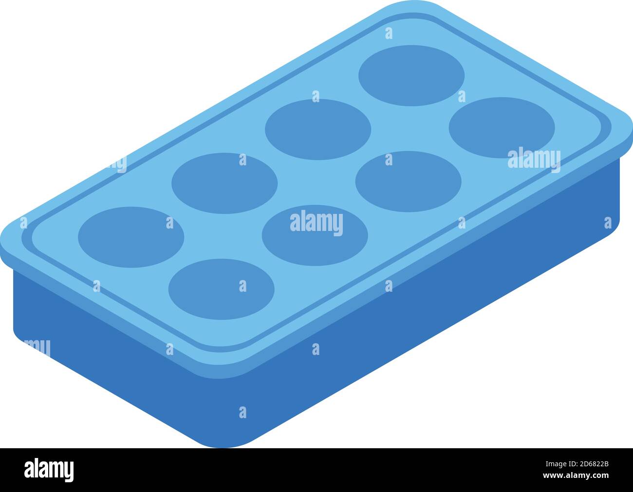 Fridge ice cube tray icon, isometric style Stock Vector