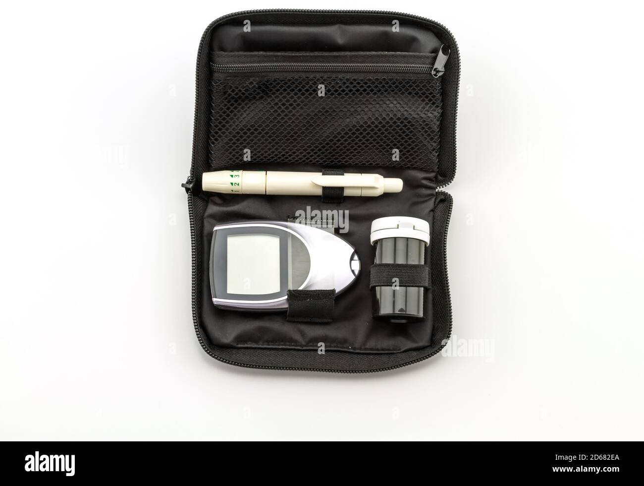 blood glucose meter, the blood sugar value is measured on a finger pack