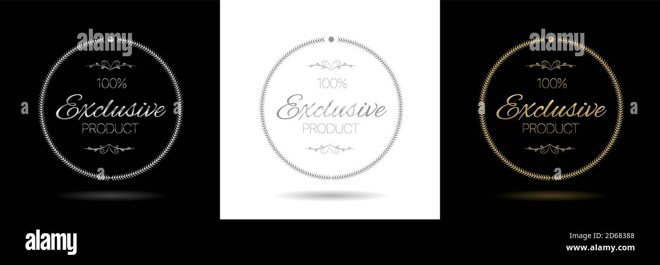 Golden wreath icons Stock Vector