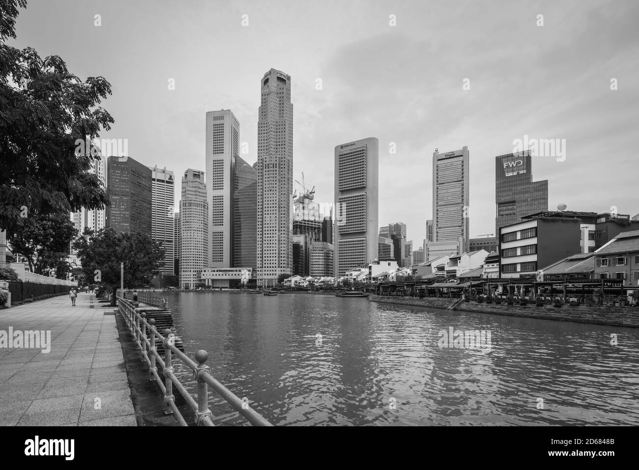 Singapore December 3, 2019 Singapore city skyline of business district downtown and Singapore