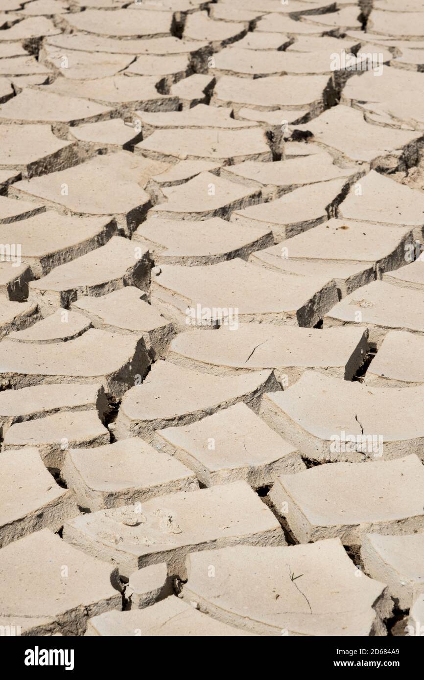 Cracked soil surface for background. Global warming concept Stock Photo
