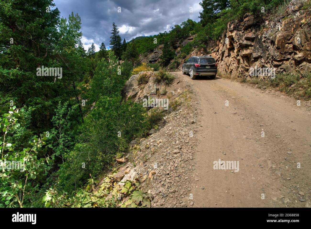 Road to Crystal Mill.  Carbondale, Colorado, USA Stock Photo